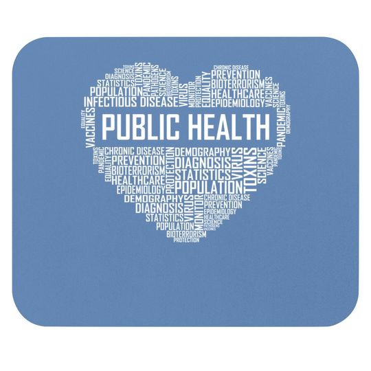 Public Health Heart Gift Healthcare Worker Epidemiologist Mouse Pad