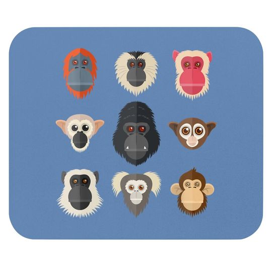 Monkey Chimpanzee Gorilla Squirrel Monkey Mouse Pad