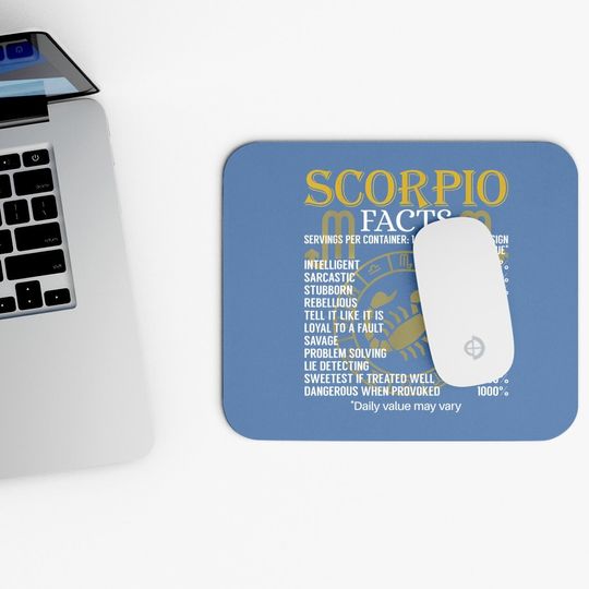 Scorpio Facts Zodiac Sign Mouse Pad