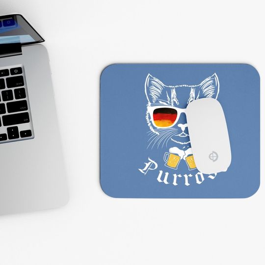 Oktoberfest Prost Pun Purrost Cat Mouse Pad