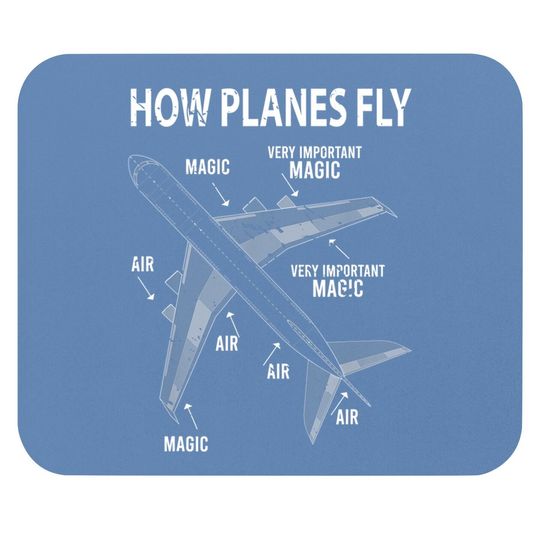 Funny Aviation Airplane Gift Pilot Mouse Pad