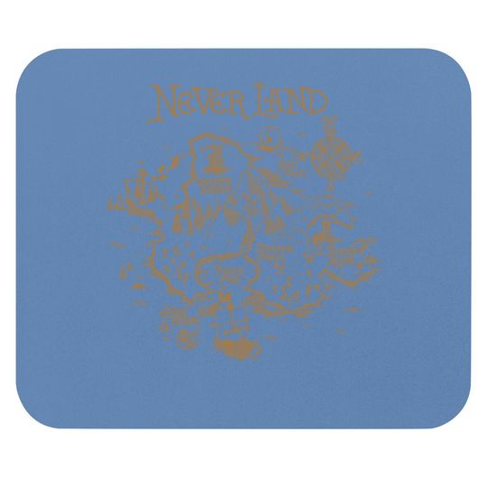 Peter Pan Never Land Map Graphic Mouse Pad