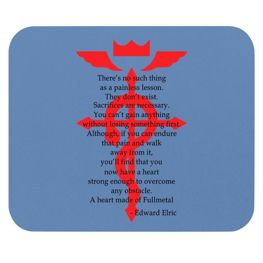 Fullmetal Alchemist Short Sleeve Mouse Pad Classic Adult Mouse Pad