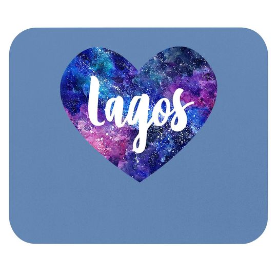 I Love Lagos Space Galaxy Mouse Pad