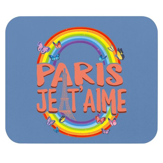 Paris Je T'aime I Love Eiffel Tower Mouse Pad
