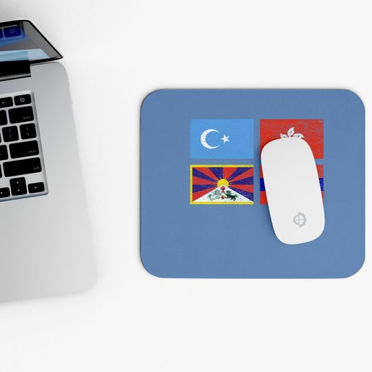 Free Tibet Uyghurs Hong Kong Inner Mongolia China Flag Mouse Pad