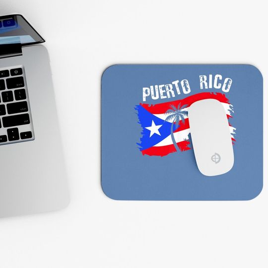 Distressed Style Puerto Rico Frog Mouse Pad