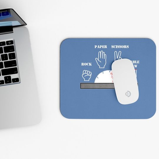 Carpenter Joke - Rock Paper Scissors Table Saw Cut Gag Mouse Pad