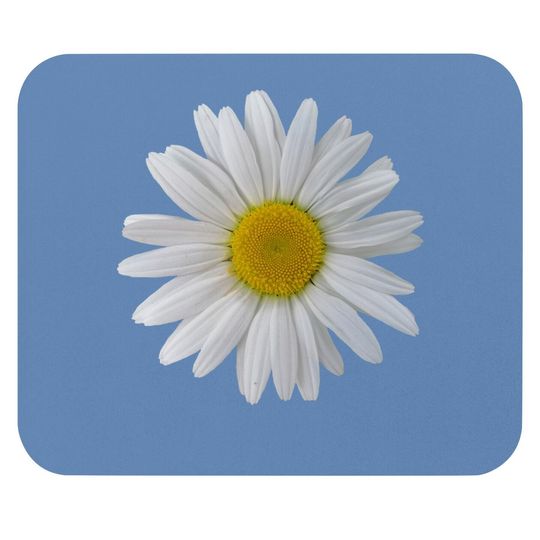 White Daisy Flower Blooming Mouse Pad