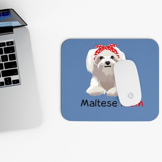 Maltese Mom Dog Bandana Pet Lover Mouse Pad