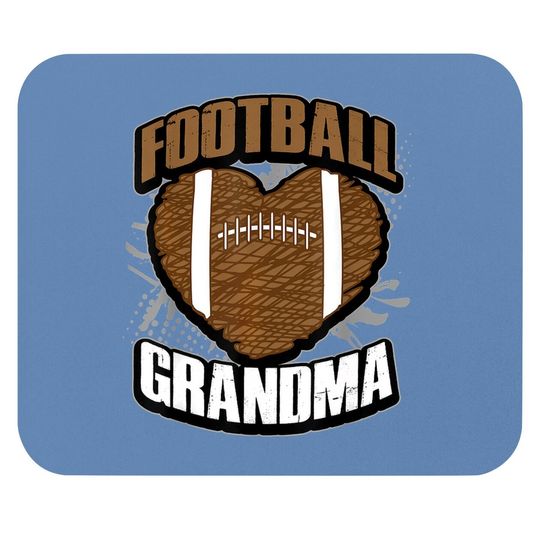 Football Grandma Pigskin Heart Football Nana Mouse Pad