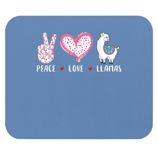 Peace Love Llamas Mouse Pad