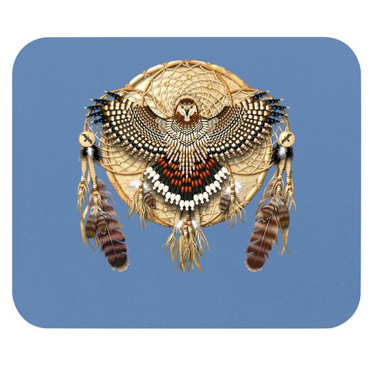 Red-tail Hawk Dreamcatcher Mandala Classic Mouse Pad