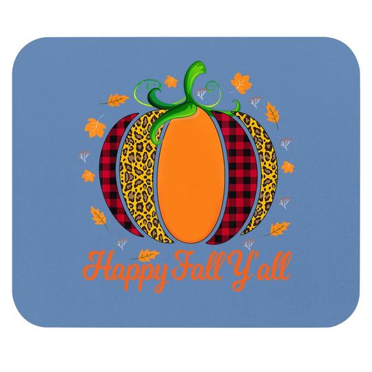 Happy Fall Y'all Autumn Season Mouse Pad