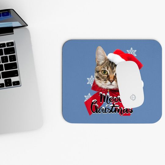 Christmas Cat Funny Mouse Pad