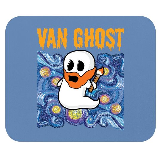 Halloween Van Gogh Starry Night Mouse Pad