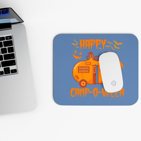 Happy Camp-o-ween Funny Camping Halloween Pumpkin Boo Gift Mouse Pad