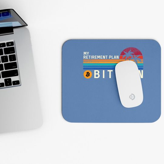 My Retirement Plan Bitcoin Mouse Pad, Sunset Btc Blockchain Mouse Pad