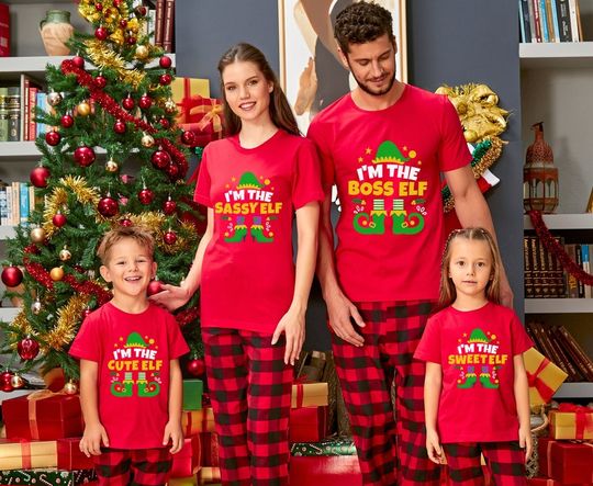 Elf  Matching Family Christmas Custom T Shirt