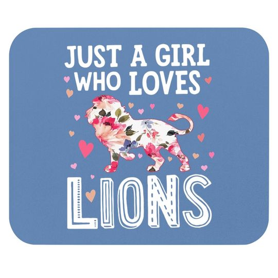 Discover Just A Girl Who Loves Lions Mouse Pads
