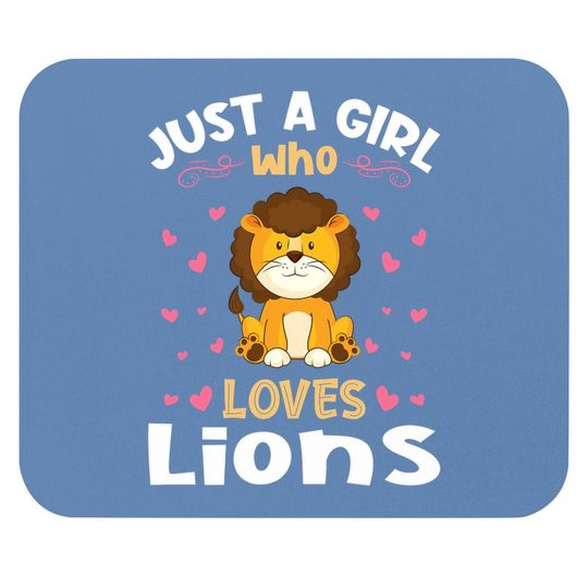 Discover Just A Girl Who Loves Lions Cute Mouse Pads