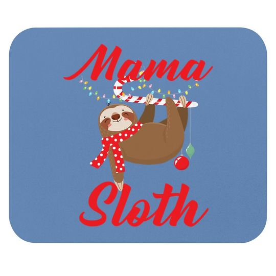 Discover Sloth Christmas Family Matching Mama Mouse Pads