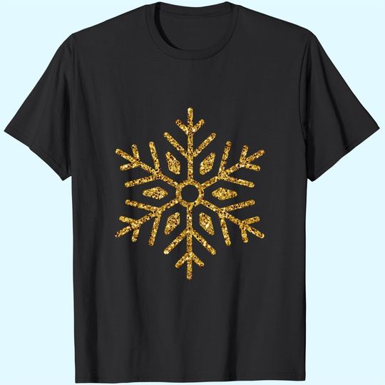 Gold Snowflakes T-Shirts