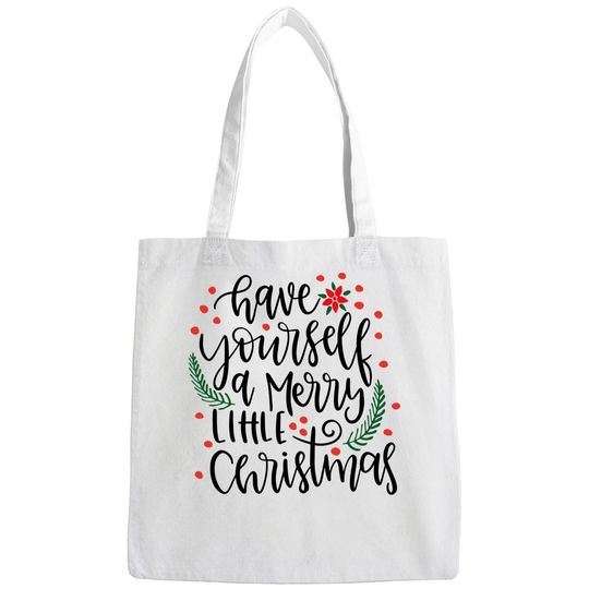 Have Yourself A Merry Little Christmas Black Design Bags