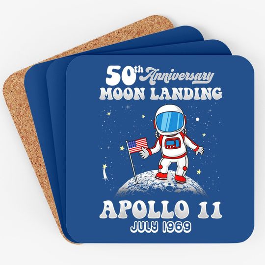 50th Anniversary Moon Landing Apollo 11 Astronaut Walk Coaster