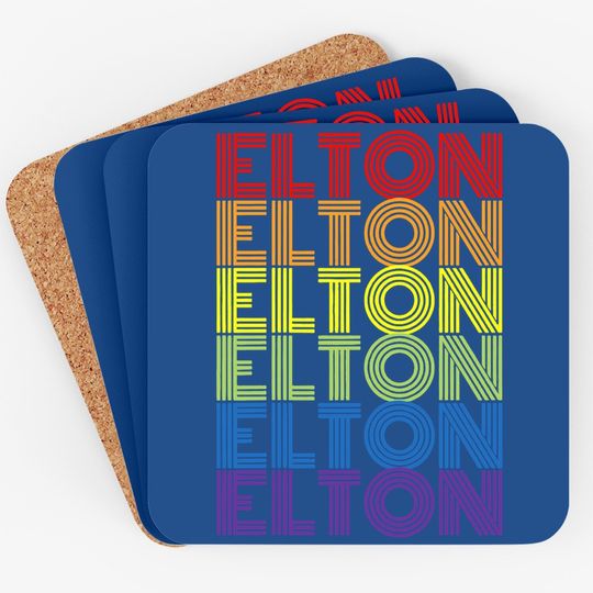 Retro Style Elton Rainbow Coaster