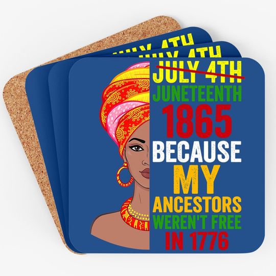 Juneteenth Queen Melanin African American Coaster Coaster