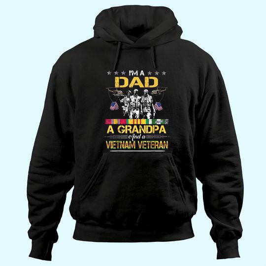 Dad Grandpa Vietnam Veteran Vintage Hoodie Military Men's Hoodie