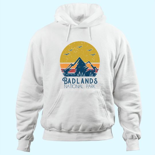 Retro Vintage Badlands National Park South Dakota Gift Hoodie