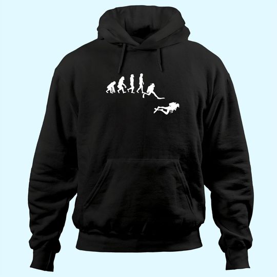 Scuba Dive T- Hoodie Evolution Diving Diver Ocean Lover Gift