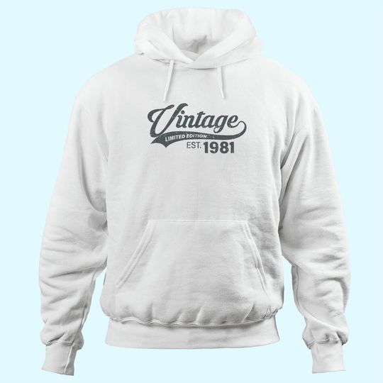 Vintage 1981 Cool 40 Year Old 40th Birthday Gift Men Women Hoodie