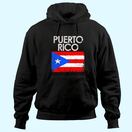 Discover Vintage Puerto Rico Rican Flag Hoodie