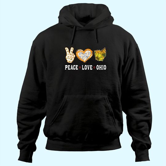 Peace love Ohio State Souvenirs Sunflower Hoodie