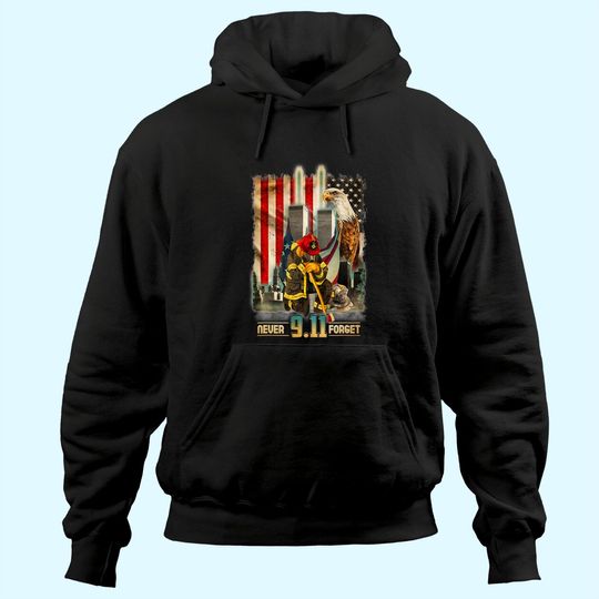 Never Forget 9-11-2001 20th Anniversary Firefighters Hoodie