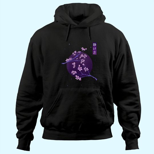 Aesthetic Vaporwave Japanese Blossom Calmness Cherry Flower Hoodie