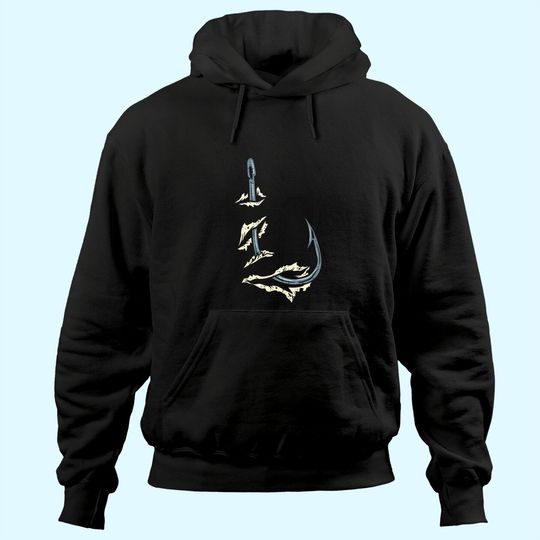 Discover Fish Hook Cool Fishing Fisher Fisherman Angler Men Women Dad Hoodie