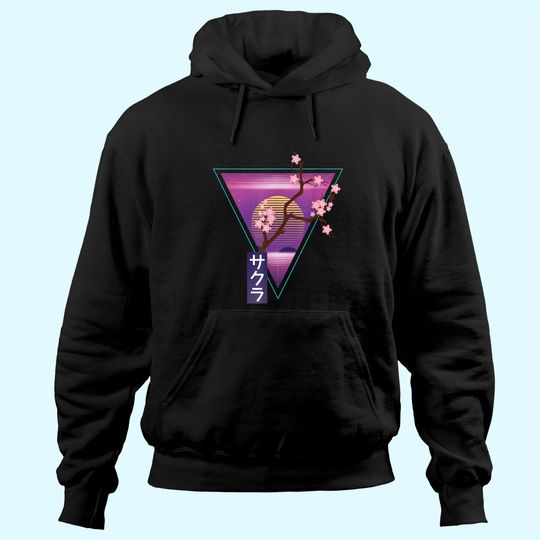 Sakura Vaporwave Cherry Blossom Retro 90s Aesthetic Japanese Hoodie