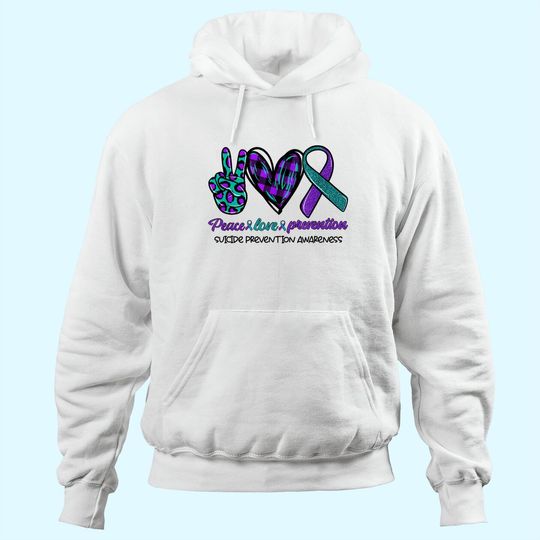 Peace Love Prevention Suicide Prevention Awareness Hoodie