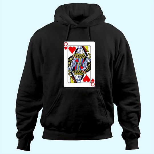 Discover Playing Card Queen of Hearts Hoodie Valentine's Day Costume