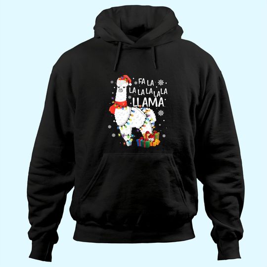 Discover Fa La La Llama Funny Christmas Hoodie