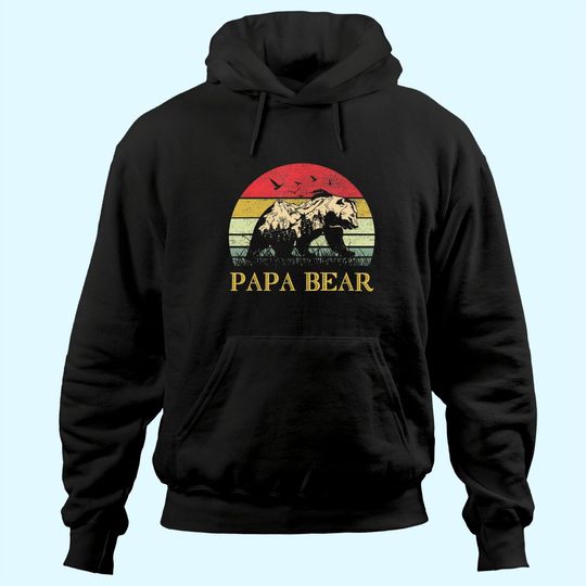 Mens Papa Bear Best Dad THoodie Fathers Day Father Pop Hoodie