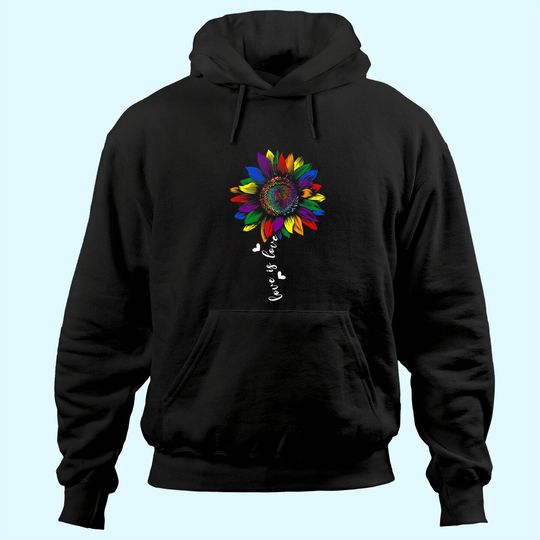Sunflower Love Is Love Gay Hoodie