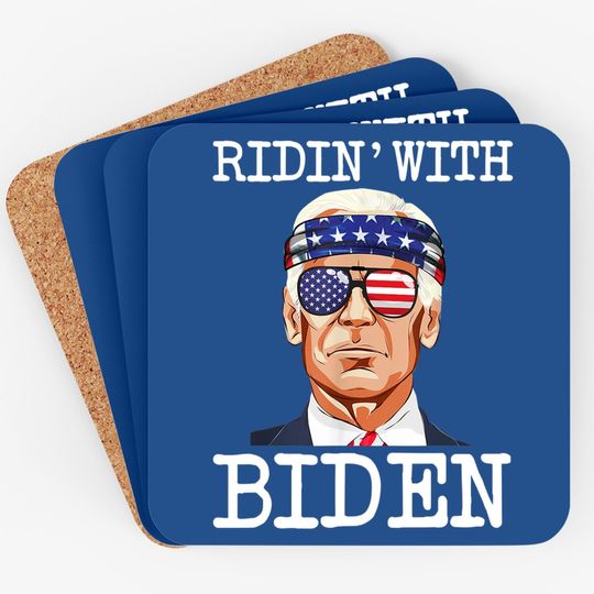 Ridin With Biden Vote Pro Joe Biden For President 2020 Coaster
