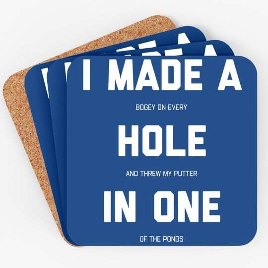 Funny Golf Coaster For - Hole In One Golf Gag Gifts Coaster