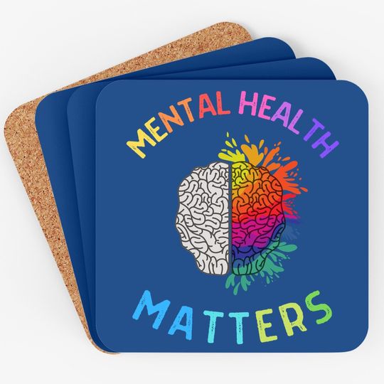 Mental Health Matters, Mental Health Awareness, Brain Coaster