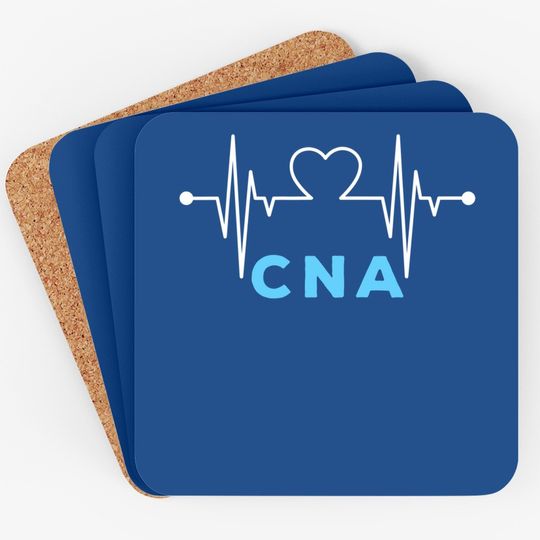 Nurse Assistant Heartbeat Cna Heart Rhythmn Coaster